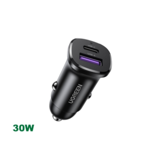 UGREEN 30W Dual Port Fast Car Charger, for Phones, Tablets & Ipads | 25845