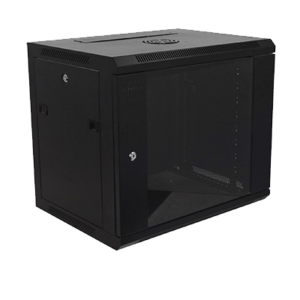 Eussonet Wall Mount Cabinet 9U Dimensions W600*D600 Door Type Front Glass – Rear Metal 1 Cooling Fan | MS-EWM6609B