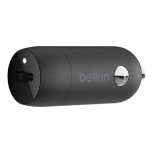 Belkin USB-C Car Charger 20W with USB Power Delivery – Black | CCA004BTBK
