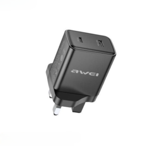 AWEI Fast Charger Dual Ports 20W Black | PD62-EU-BLACK