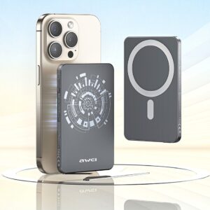 AWEI Wireless Charging Power Bank 5000mAh Grey | P112K-GREY