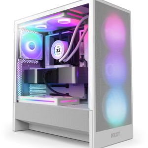 NZXT H5 Flow RGB Edition White Compact Mid-tower Airflow Case | CC-H52FW-R1