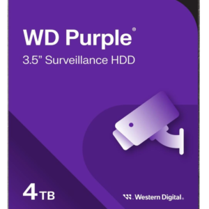 Western Digital 4TB WD Purple Surveillance Internal Hard Drive 3.5” SATA 6Gb/s 5400RPM 256MB Cache