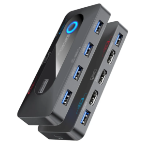 Promate 4K@60Hz KVM Switch with USB 3.0 Expansion | MediaSwitch-KVM