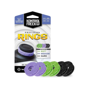 KontrolFreek Precision Rings - Aim Assist Motion Control for PS4, PS5, Xbox, Nintendo Switch Pro & Scuf Controllers (Black/Pu