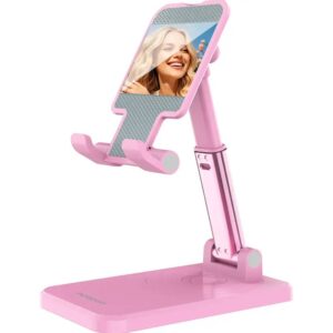 Porodo Desktop Phone & Tablet Stand with Adjustable Telescopic Rod - Pink | PDCCT19PK
