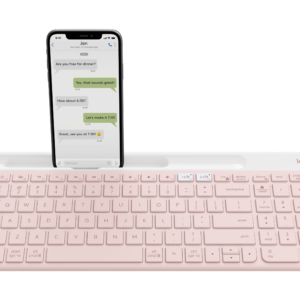 Logitech K580 Slim Multi-Device Wireless Keyboard - Rose | 920-011328