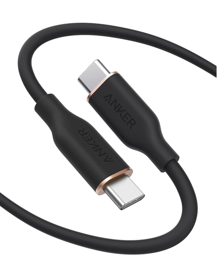 Anker PowerLine III Flow USB-C to USB-C Cable 100W, Black | A8552H11