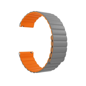 WIWU Magnetic Silicone (38/40/41mm) Watch Band - Gray + orange | Wi-WB001