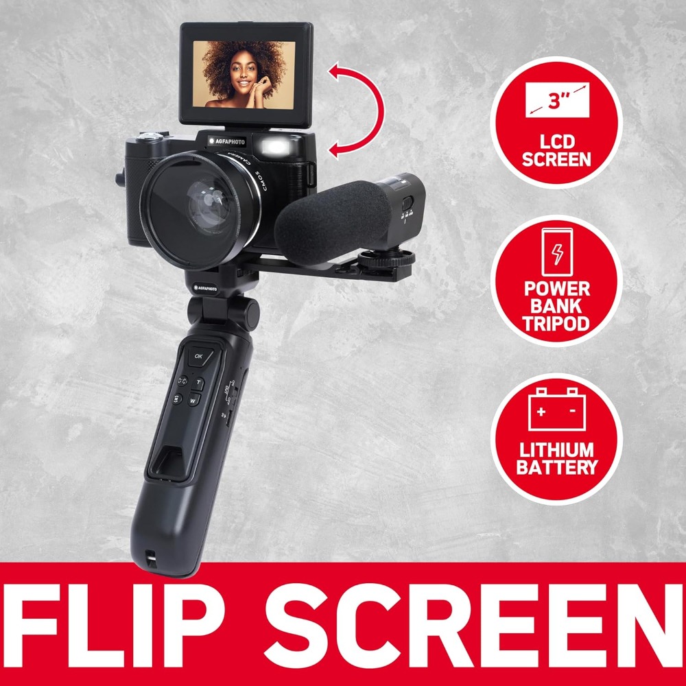 AGFA Pack Vlogging 4K Digital Camera Realishot | VLG4KDIG