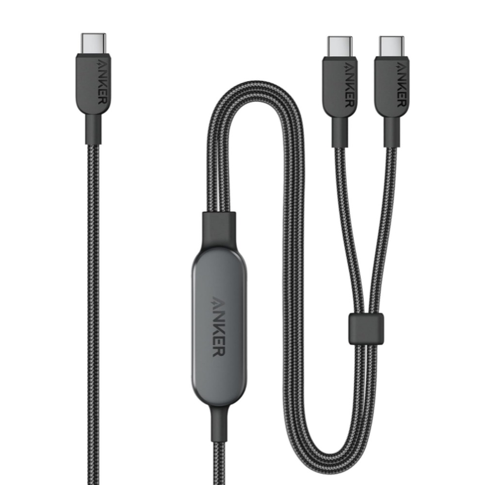 Anker 2-in-1 USB C to USB C Cable 140W Braided Black