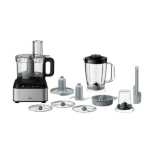 Braun Food Processor 2.1L Bowl 800W Black | FP301BI-FP3233SI