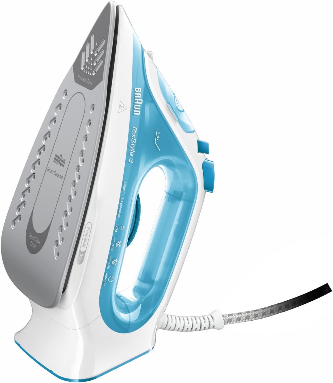 Braun TexStyle 3 Steam Iron 2400W SuperCeramic Blue | SI3053BL