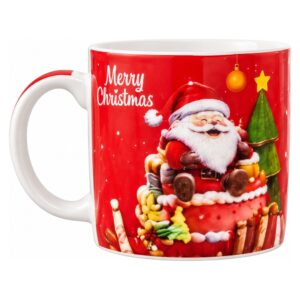 Christmas Santa Claus Mug - Red & White | AT1898B