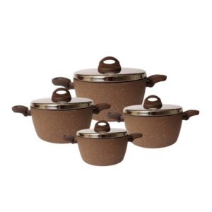 GeBe Lava Stone Granite 4-Pots Cookware Set