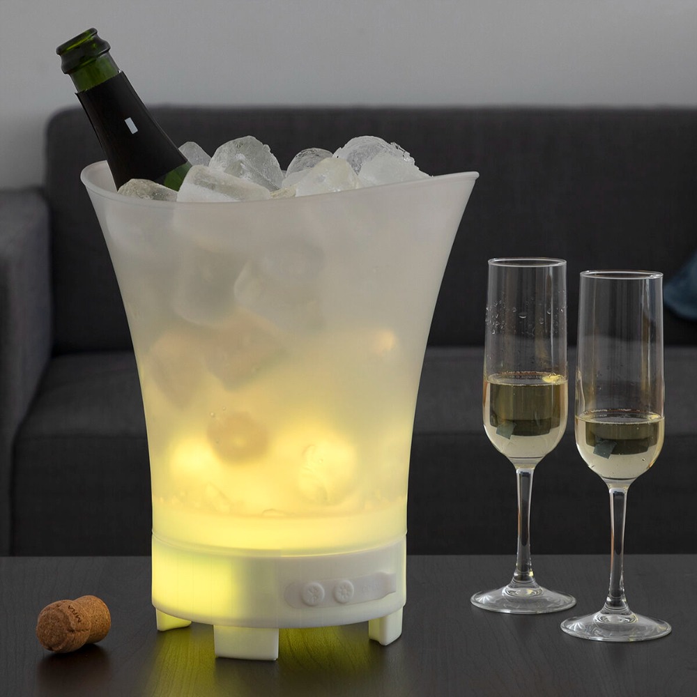 InnovaGoods Sonice LED Ice Bucket with Rechargeable Speaker | V0103019