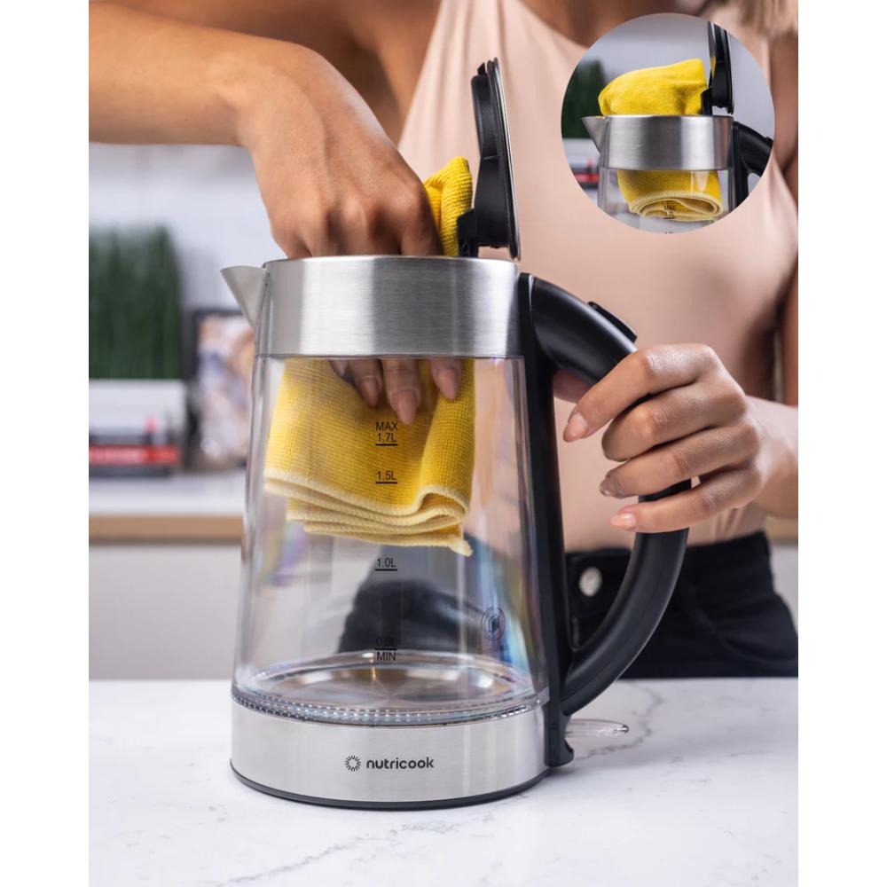 Nutricook Electric Glass Kettle – 1.7L, Double-Wall, Heavy-Duty Design, Elite Durability | NC-GK100