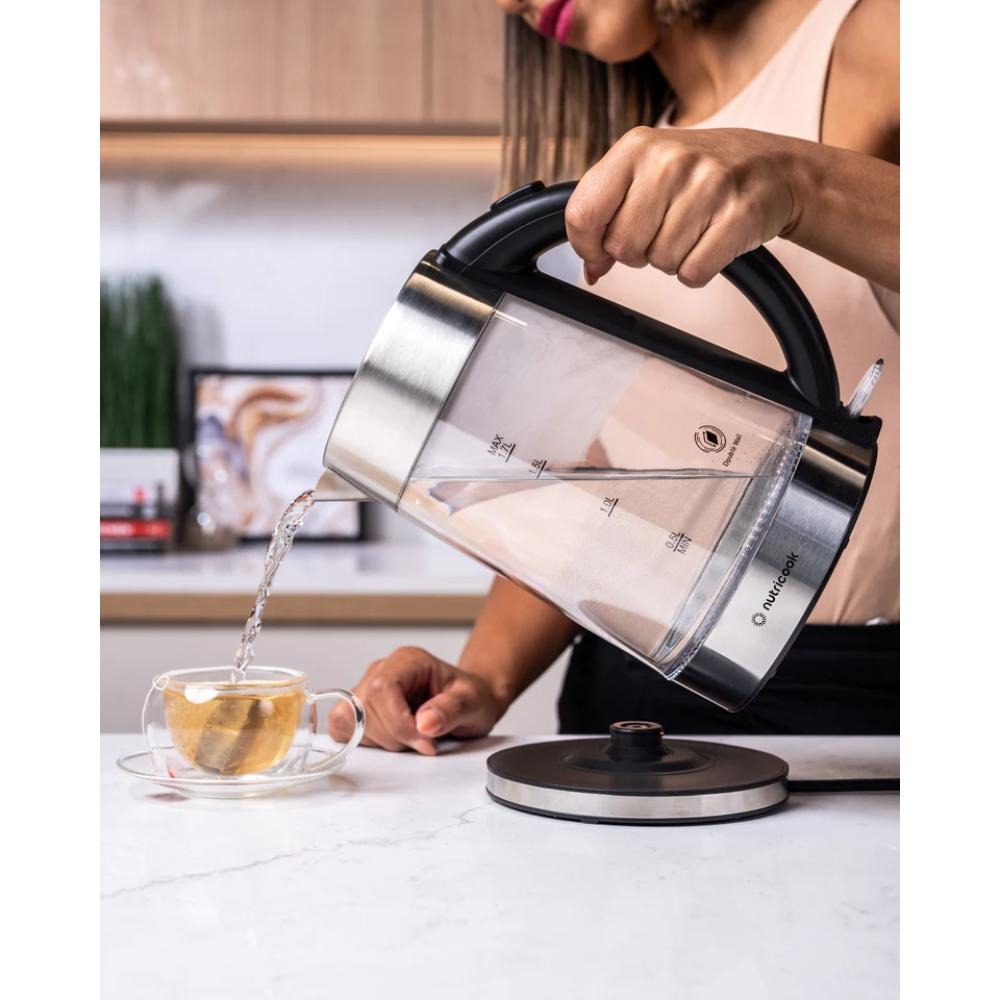 Nutricook Electric Glass Kettle – 1.7L, Double-Wall, Heavy-Duty Design, Elite Durability | NC-GK100