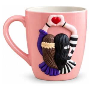 Pink Mug with 3D Design | A18011