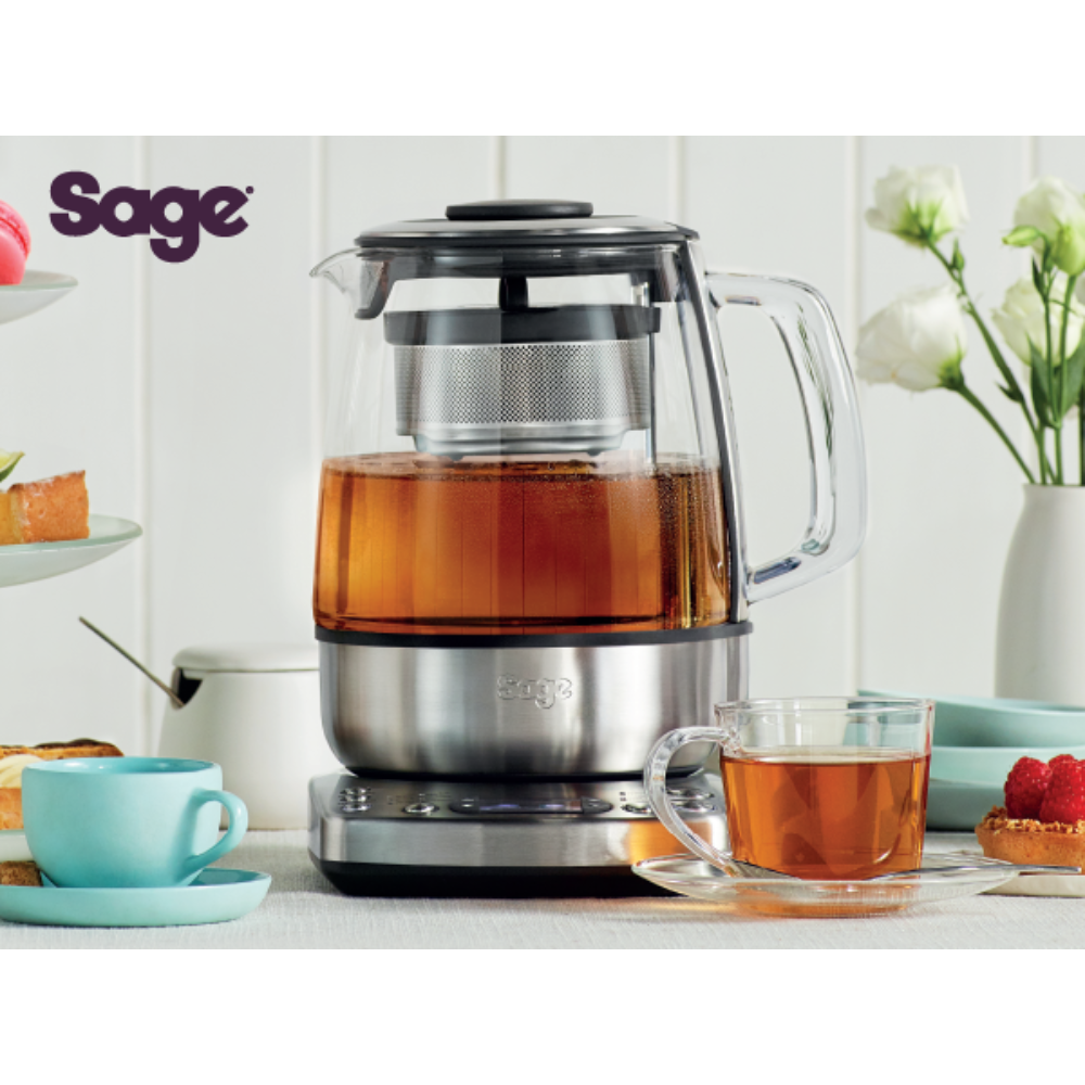 Sage The Tea Maker Automatic Tea Brewer & Kettle - Glass & Brushed Stainless Steel | BTM800UK