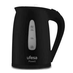 Ufesa Black Powell Electric Kettle – 1.7L, 2200W | UFSWSHABLACKPOWELL
